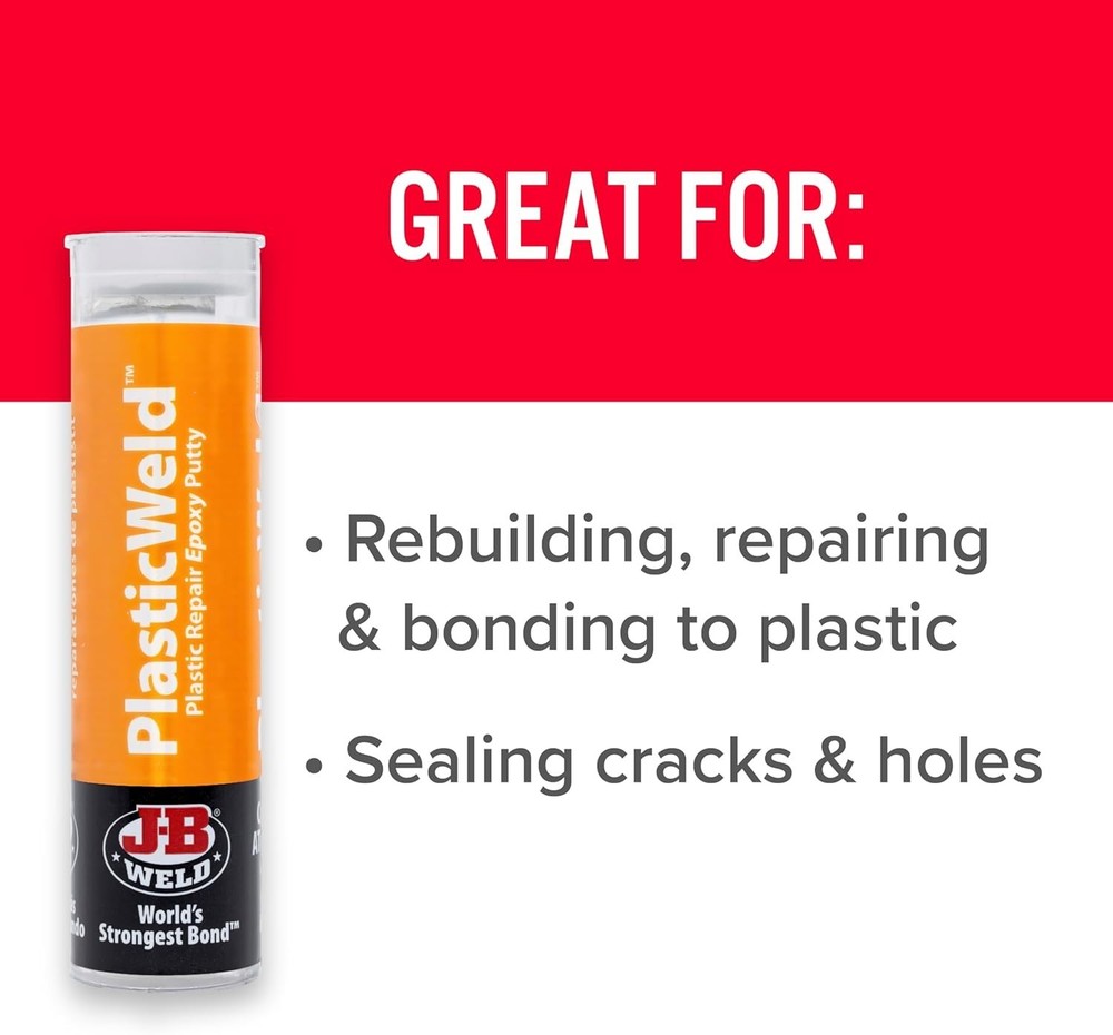 2 oz PlasticWeld Epoxy Putty | Waterproof, High Strength Plastic Repair Solution