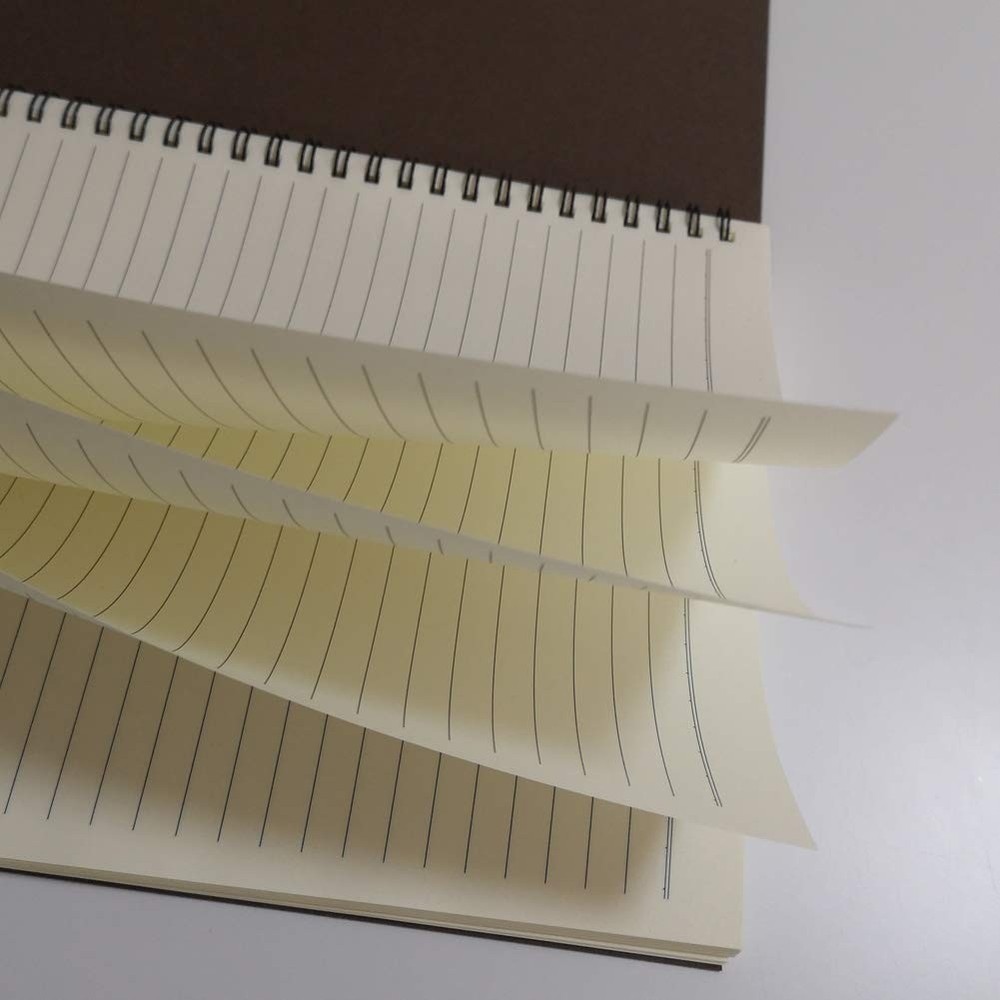 Spiral Notebook Journal Lined B5 Hard Kraft Cover Ruled Wire Bound Notebook