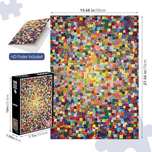 Impossible Hard Jigsaw Puzzles 1000 Pieces for Adults Impossible Rectangular