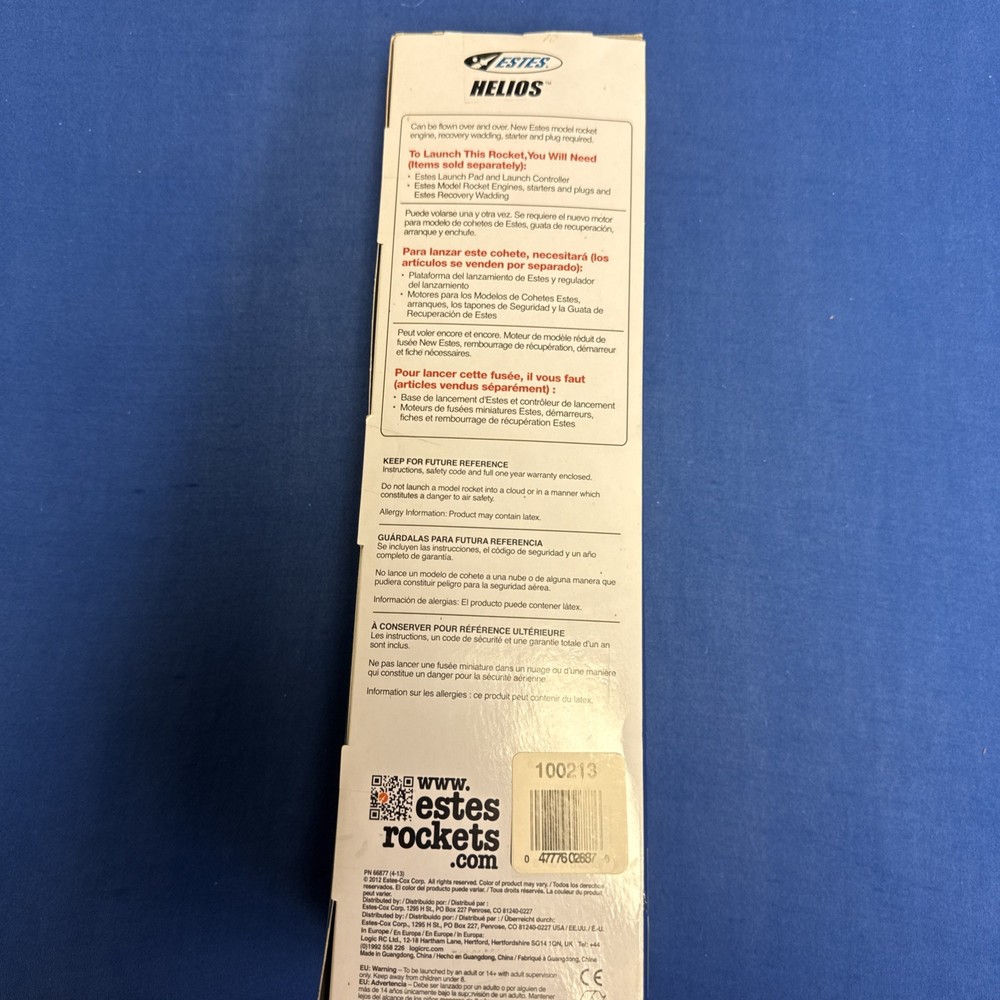 Estes Helios #2887 Flying Model Rocket Kit