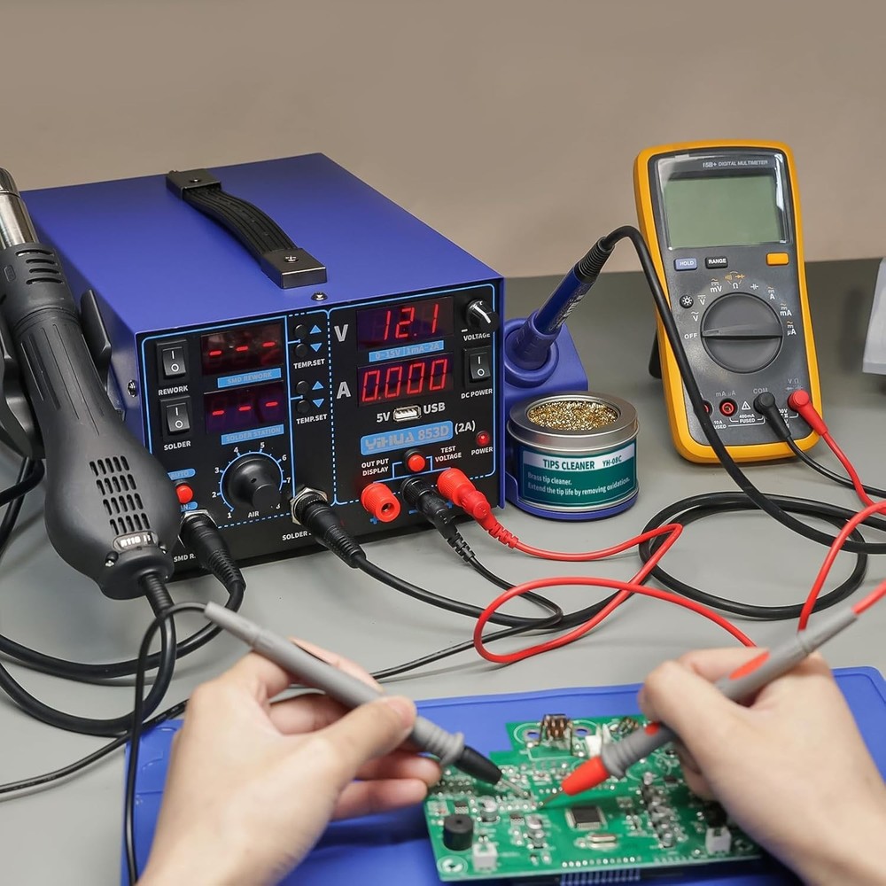 Advanced 853D USB Soldering Station: Precision Heating & Energy-Saving Design