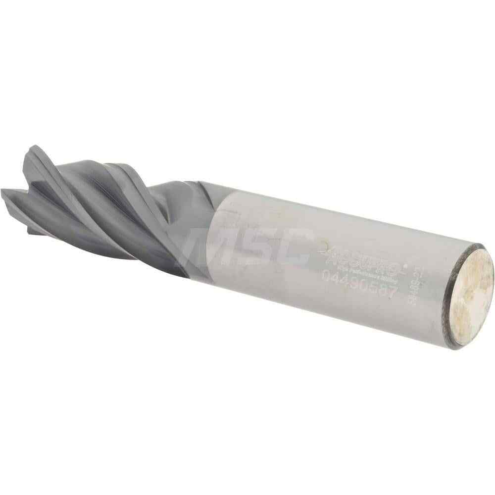 Accupro 3/4" Diam 4 Flute Single End Solid Carbide 0.02" Chamfer Width Corner...