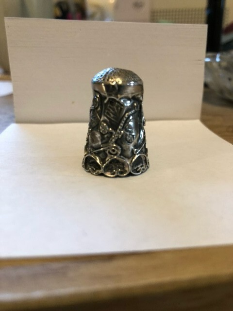 Vintage 1920's Mexican TAXCO 925 Silver Thimble Raised Pattern 2.5 cms