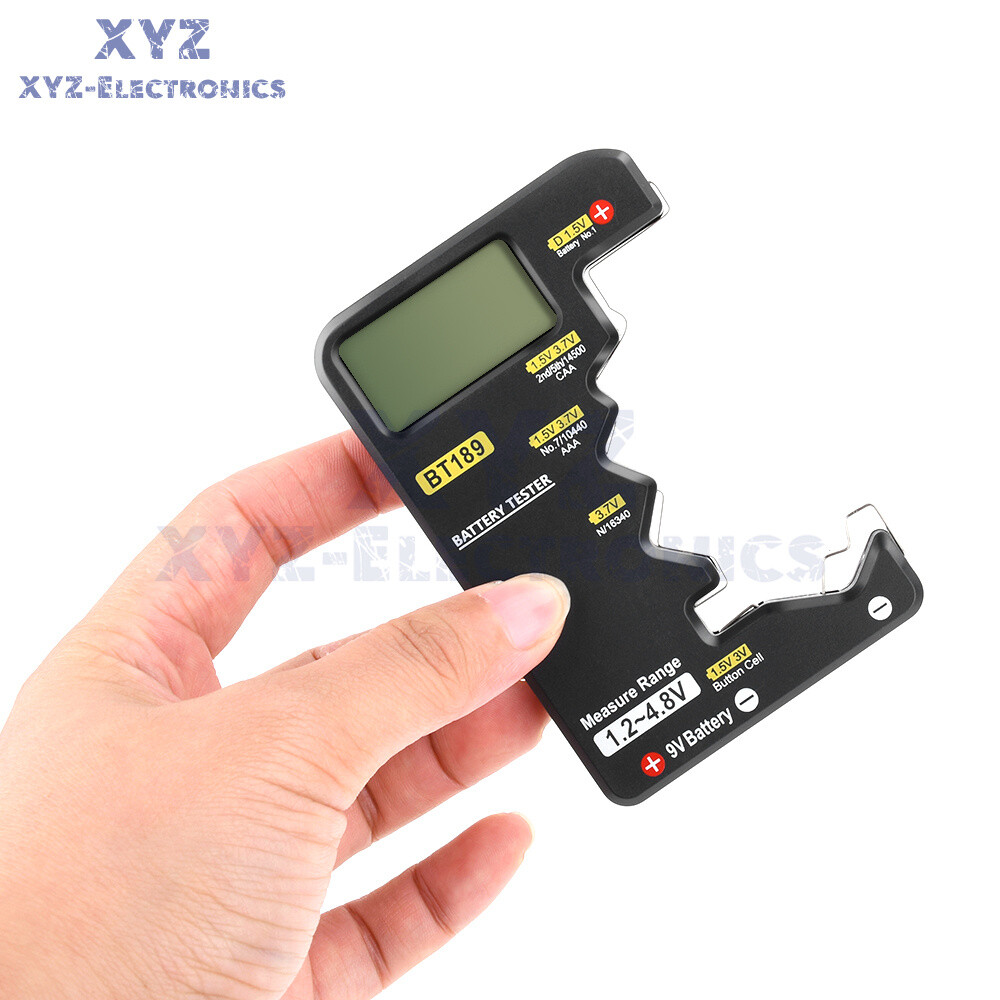 Digital Battery Tester Checker Electricity Indicator Universal AA, AAA 9V Button
