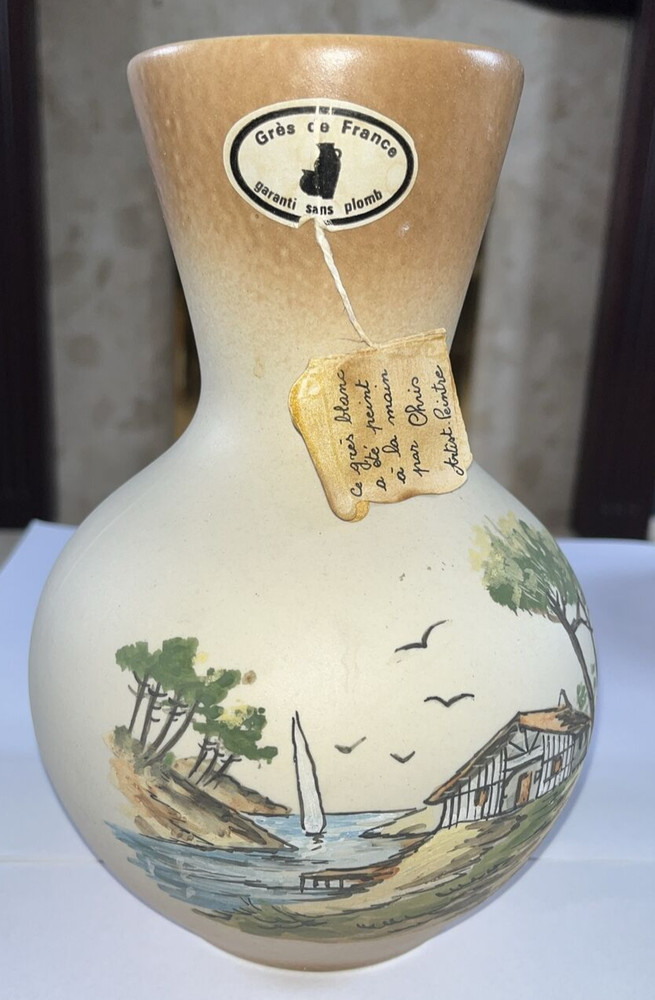 GRES DE FRANCE CAZALA POTTERY JUG signed CHRIS