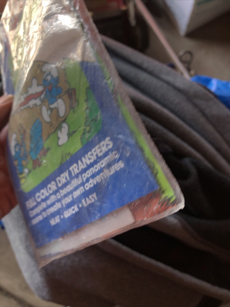 Vintage ideal smurf rub downs 1981