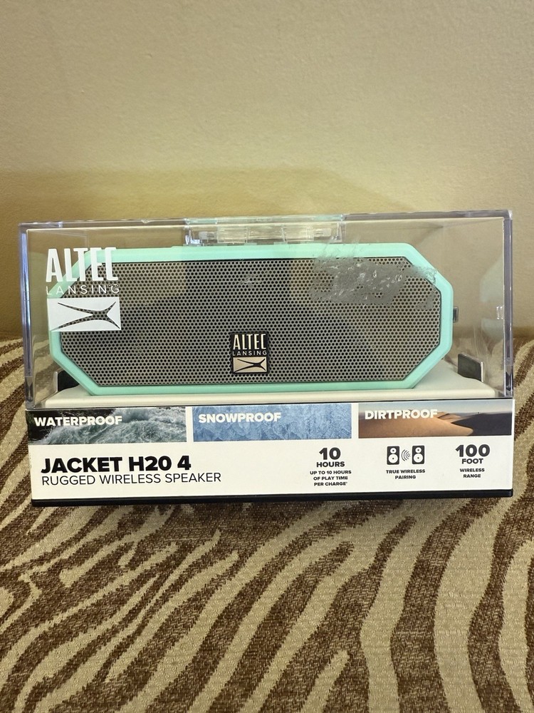 Altec Lansing Jacket H2O 4 Rugged Portable Waterproof Bluetooth Speaker - Mint