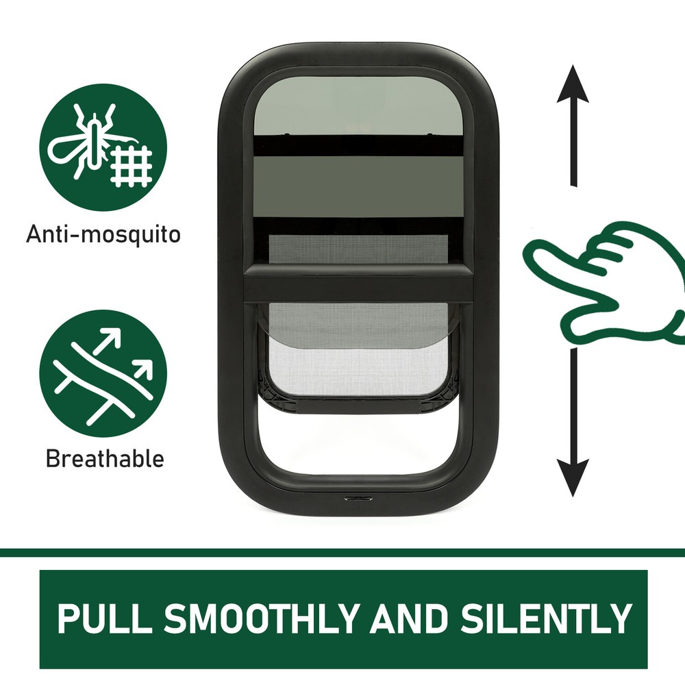 2 Pack 12 x 22 Wall Vertical RV Window Cargo Trailer W/ Screen & Trim Ring