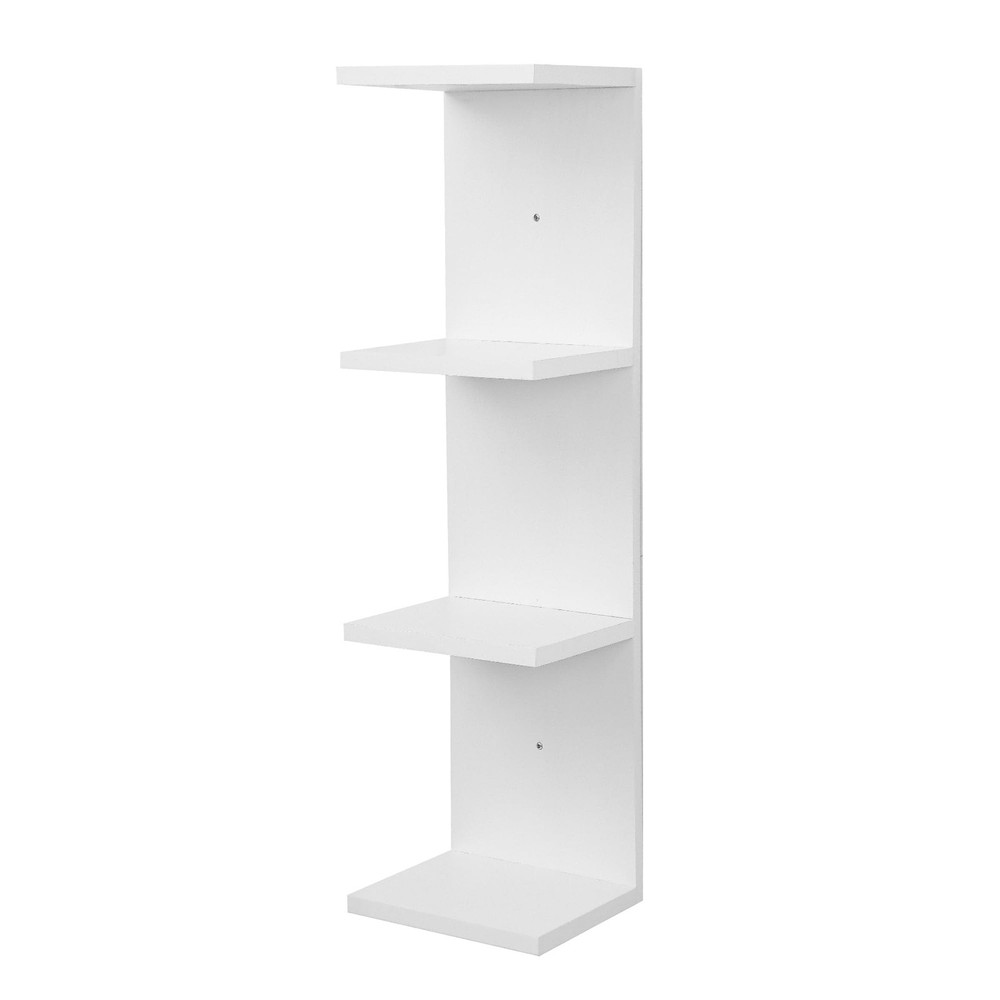 4 Tier Wall Shelf Unit,Vertical Column Floating Storage Home Decor Organizer,...
