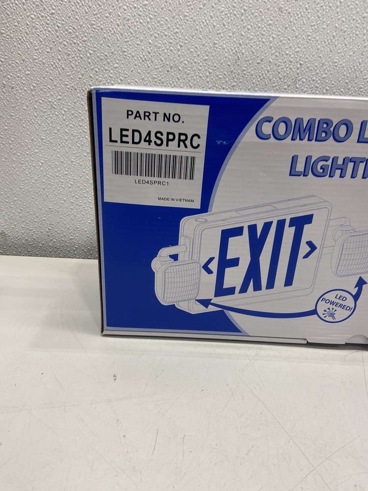 Unbranded Combination Red Exit/Lighting Unit LED4SPRC