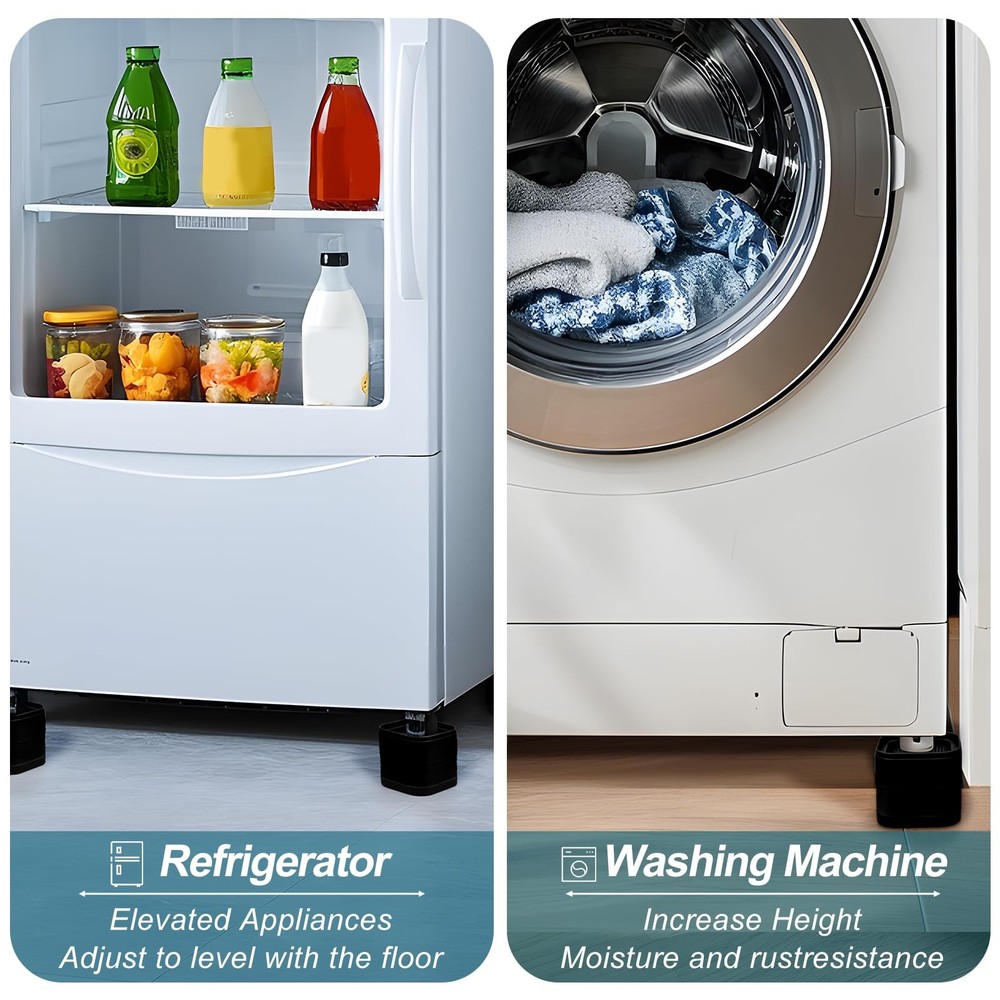 8 Pack Furniture Risers, Adjustable Bed Risers Heavy Duty Stackable Bed Raise...