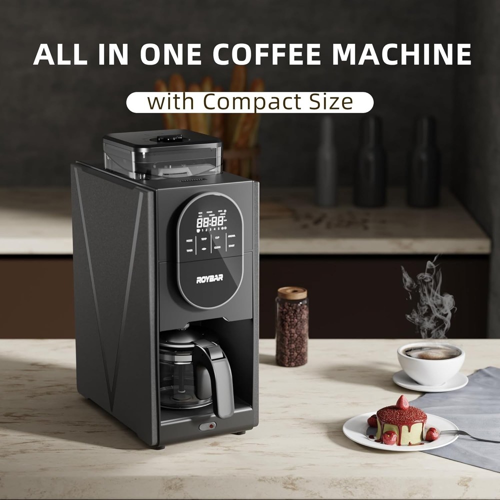 Programmable Coffee Maker with Built-In Grinder – Hot & Cold Brew Coffee Machine