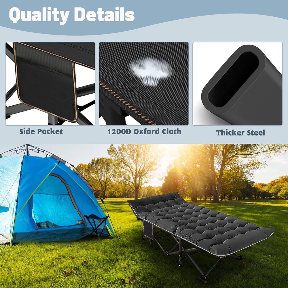 Folding Camping Cot, Folding Cot Camping Cot for Adults Portable Folding Outdoor