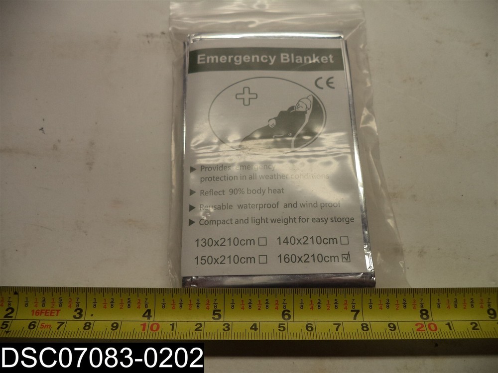 QTY=12: 160CM X 210 CM Reusable Emergency Blankets