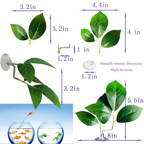 Fish Leaf Pad Fish Tank Accessories Aquarium Décor Simulating pcs Adjustable 3