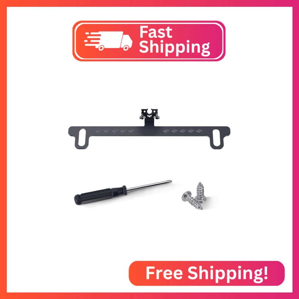 No-Drill Camera License Plate Bracket - Adjustable Mount for Backup Camera, Dash