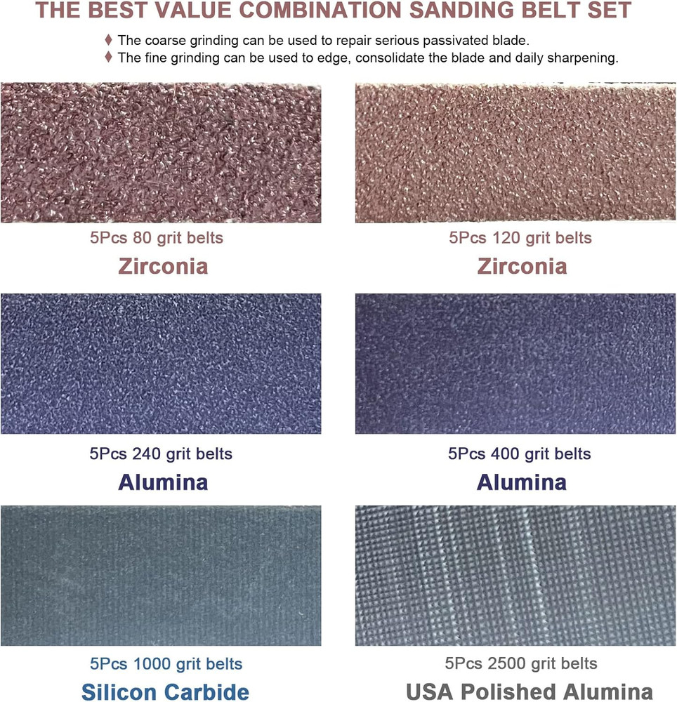 30 Pcs 1/2" X 12" Replacement Sharpening Belt Kit for Official Work Sharp Knife