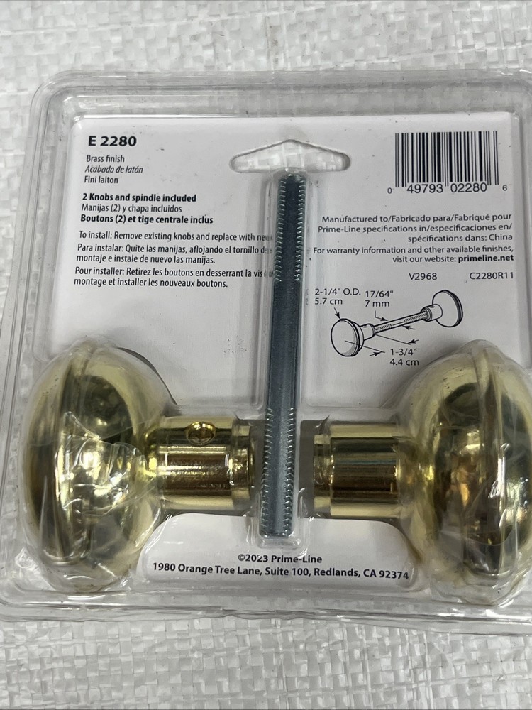 Prime Line Defender Security Entry Door Knobs #E 2280