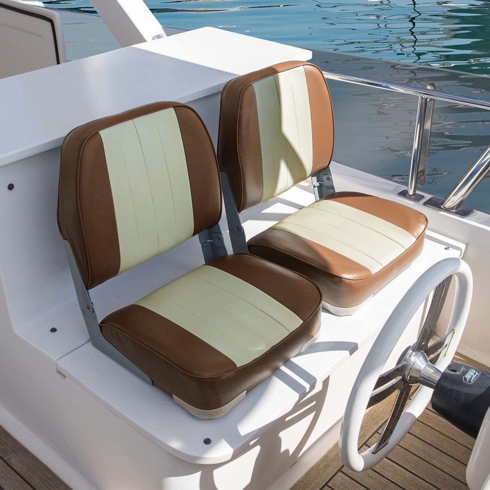 Leader Accessories Classic Low Back Folding Boat Seat