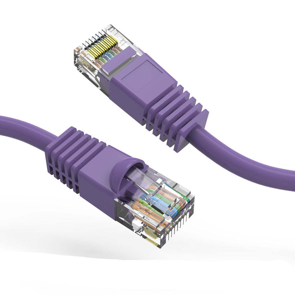 2Ft CAT6 UTP Ethernet Network Booted Cable Purple