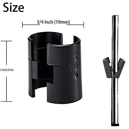 Plastic Wire Shelving Lock Clips Split Sleeves for 3/4" Post Diameter, 25 Pairs
