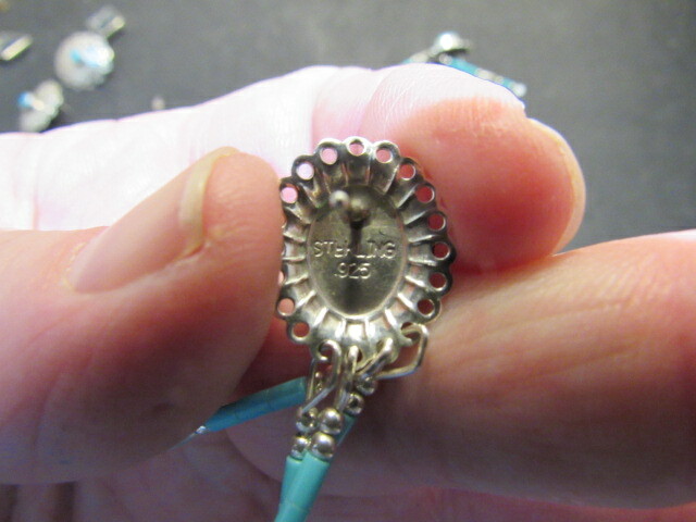 native american turquoise sterling earrings