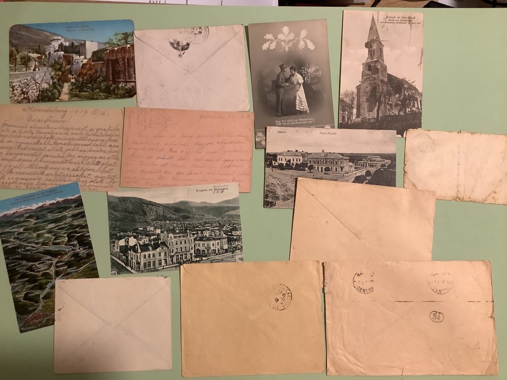 World War 1 mixed postal items 14 pieces Ref A980