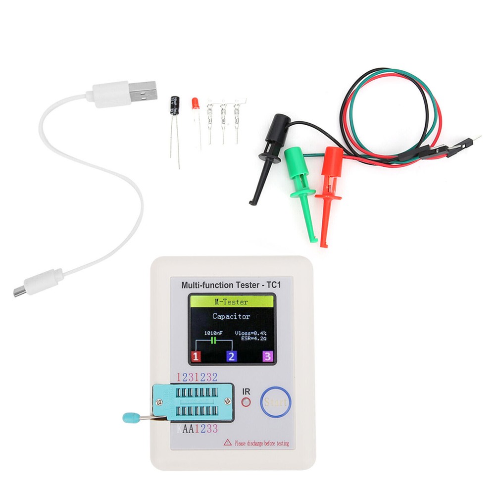 1.8" TFT Screen Multi-function Transistor Tester LCR-TC1 For Capacitor Diodes