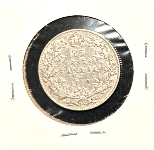 Canada 1910 25 cents KM 11a XF