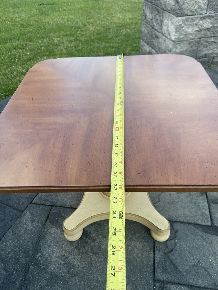 Vintage Henredon Neo Classical Regency Walnut Pillar End Tables - A Pair