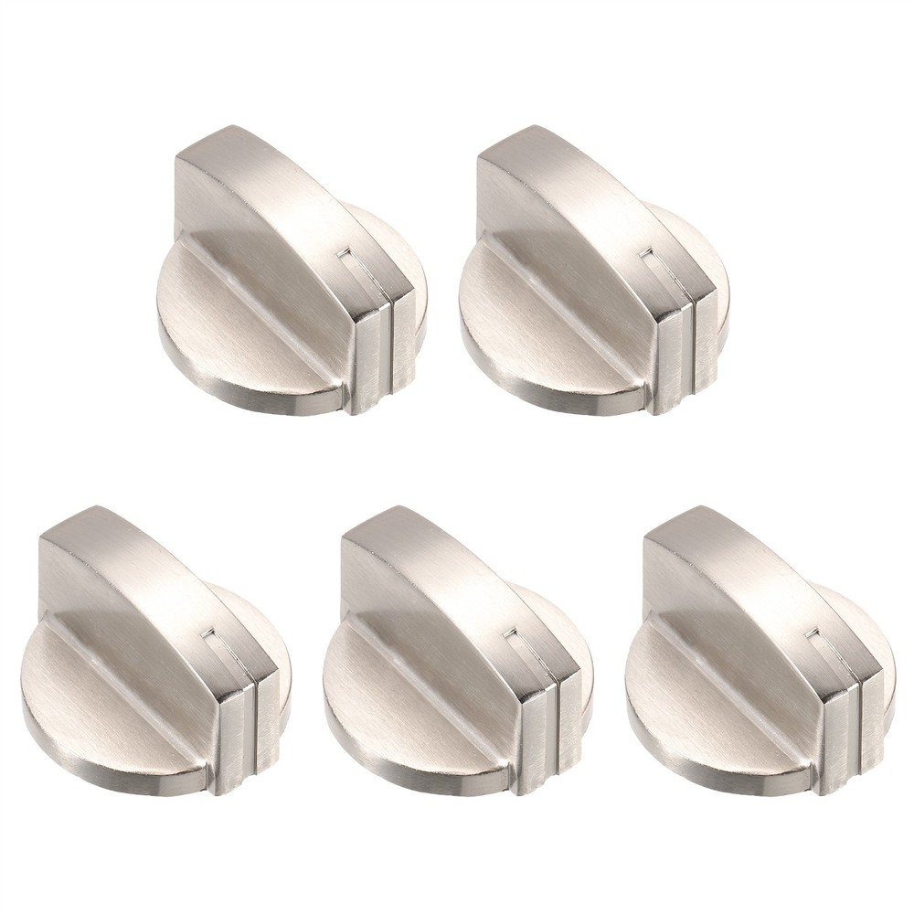 5Pcs Stove Replacement Knobs, 8mm Cooker Replacement Knobs, Champagne Gold