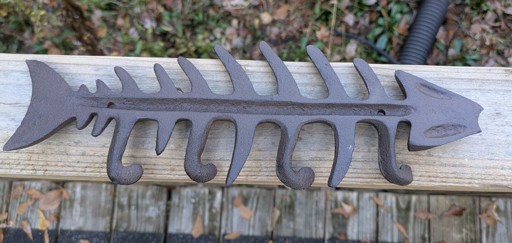 Vintage Style Fish Bone Cast Iron Wall Hooks