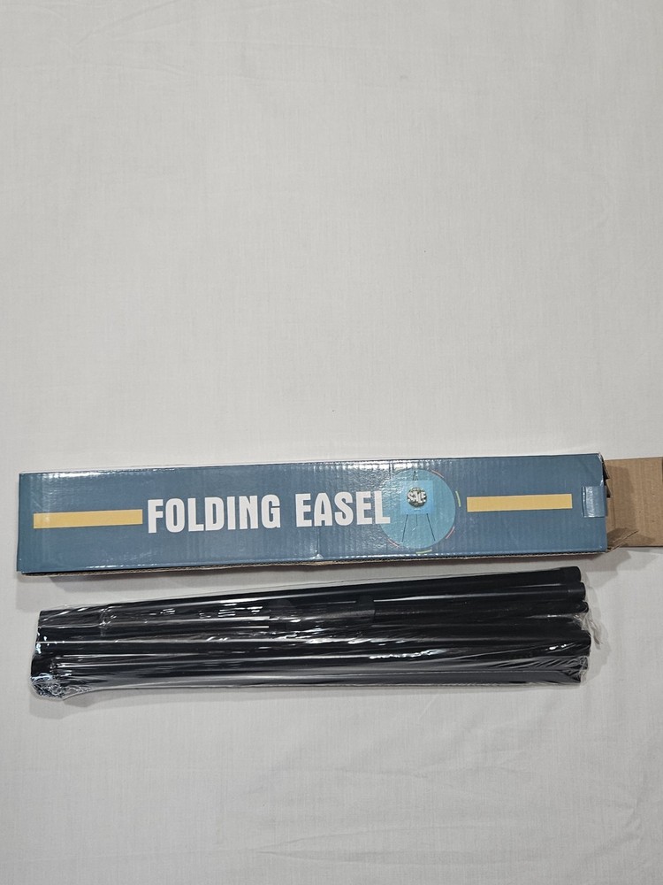 Folding Easel Black Display Easel Stand Adjustable 66 Inches Tall Read Descript
