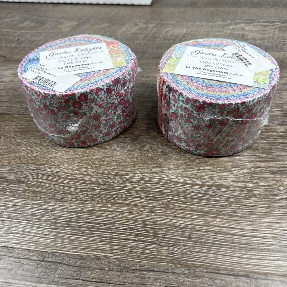 In the Beginning "Garden  Delight" pattern Jelly Roll 2 Pkgs