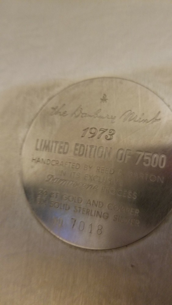 Currier & Ives Solid Sterling Silver Plate Central Park Winter 236 grams