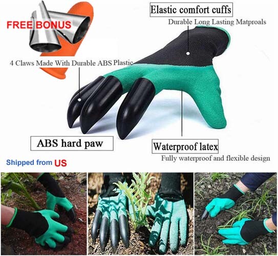 Gardening Claws Gloves Digging Planting Pruning