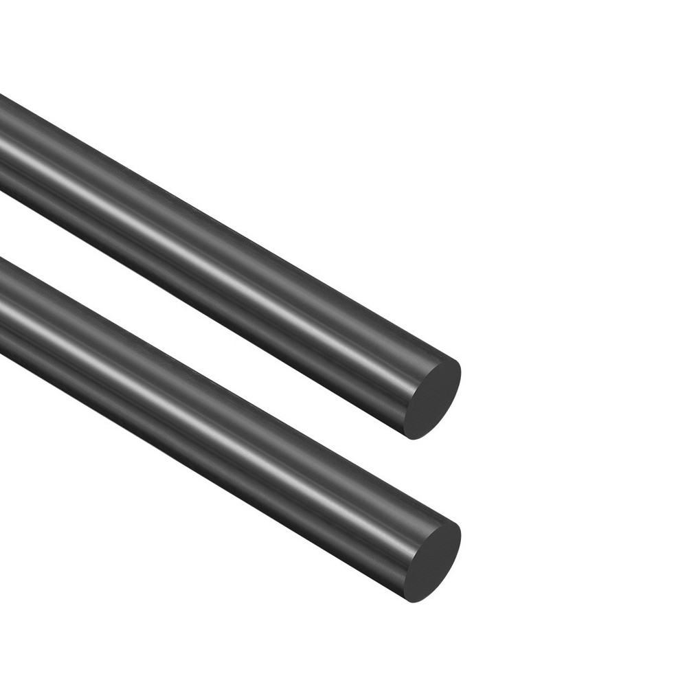 1/2" Dia 20" L Plastic Round Rod Black Engineering Polyoxymethylene Bars,3pcs