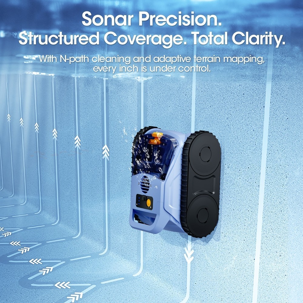 Seauto SAT20PRO Cordless Robotic Pool Vacuum, Pool Cleaner with Sonar Navigation