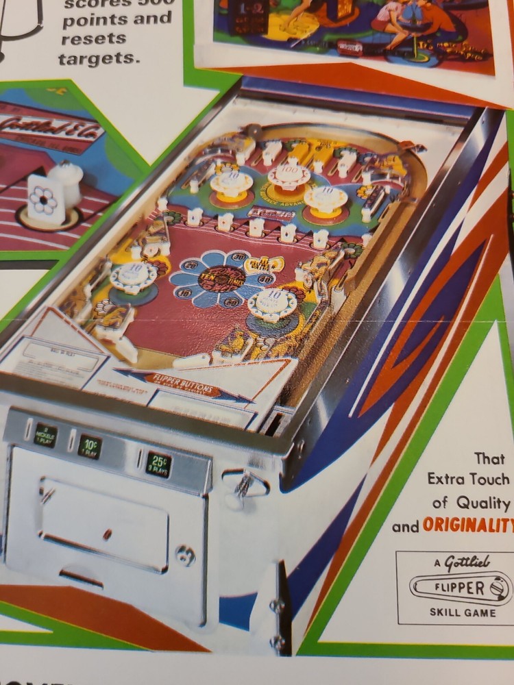 Crescendo Pinball Machine Flyer Gottlieb Original