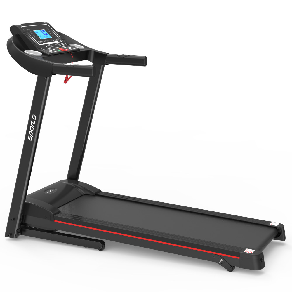 Foldable Incline Treadmill Folding Running Home Workout 5" LCD Screen Bluetooth