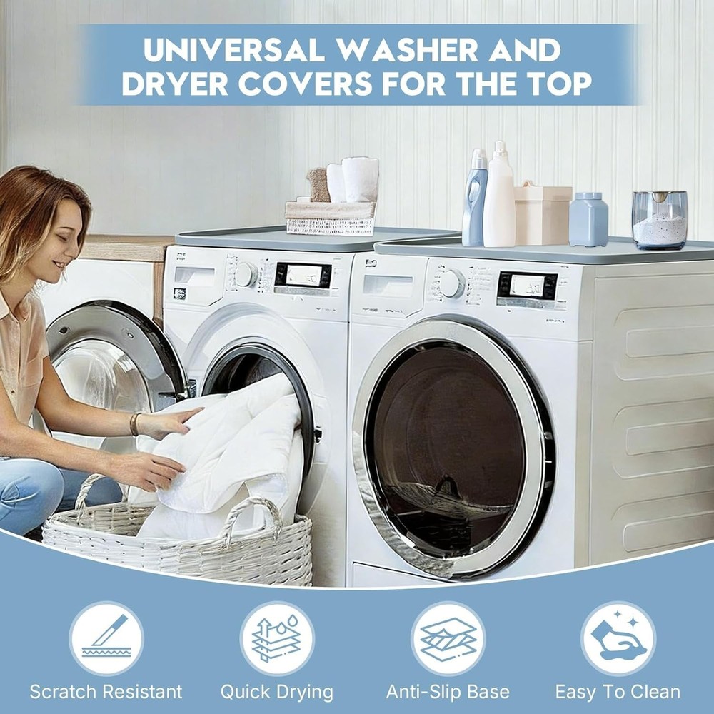 2-Pack 27'' Silicone Washer and Dryer Covers - Waterproof & Scratch-Resistant