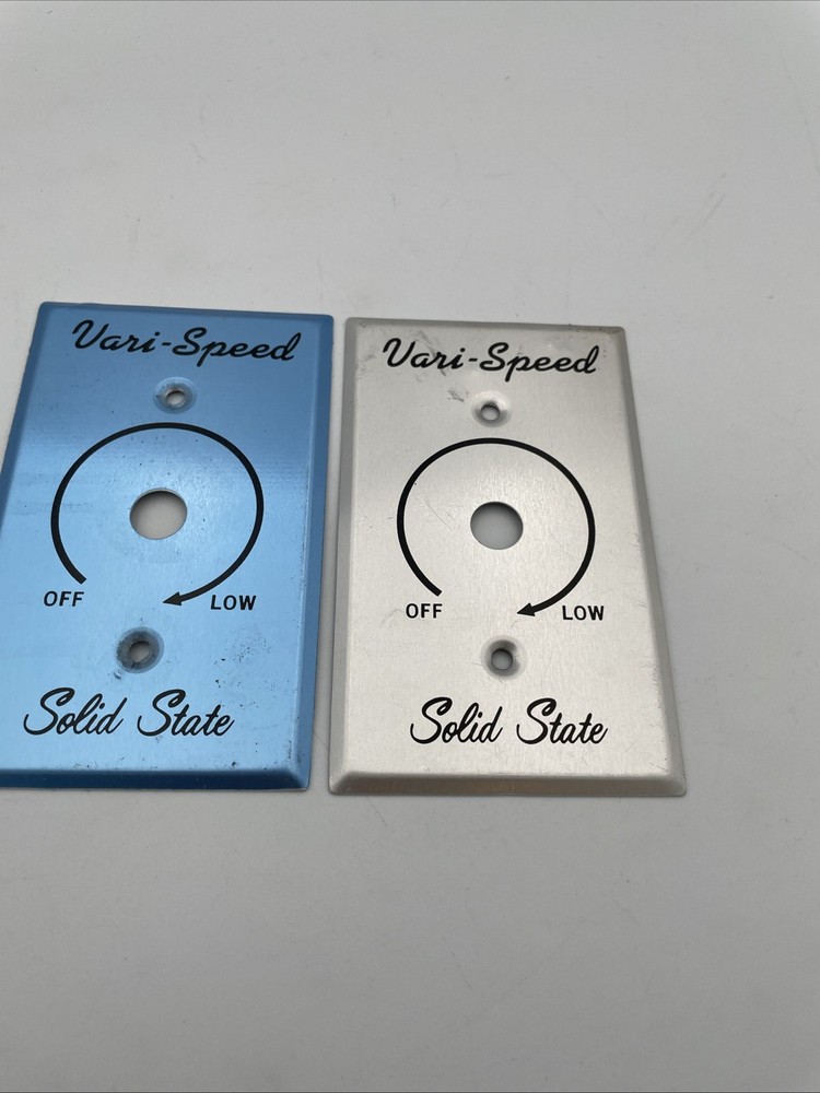 2 Replacement Plates-Airmaster Fan Solid State Vari-Speed Sliver/Blue Plates H2