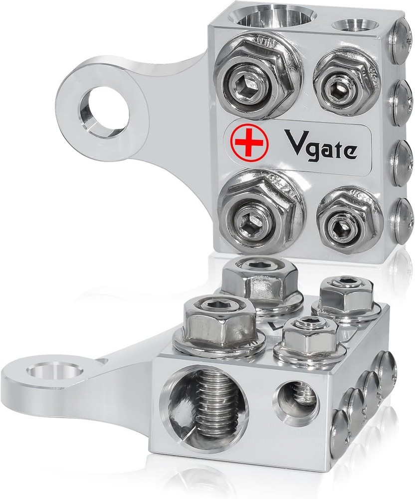 Compact Multi-Size Battery Terminal with Bolt Down Ends