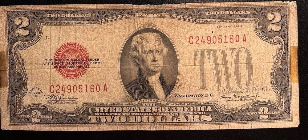 1928 D $2 United States Note