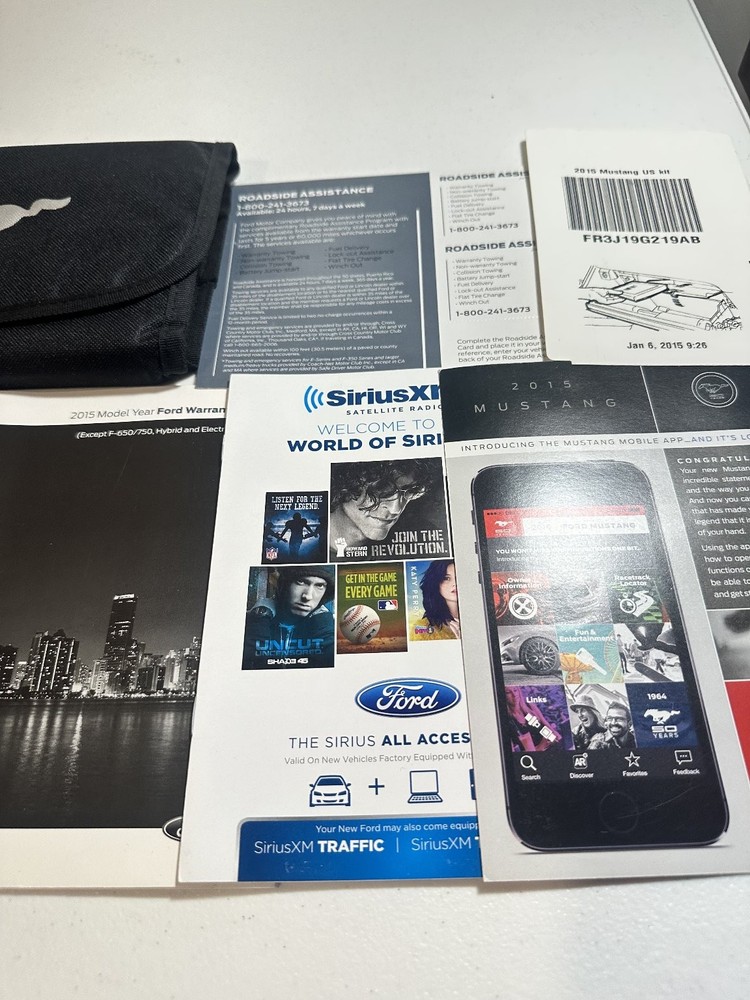 2015 Ford Mustang Owners Manual Set OEM