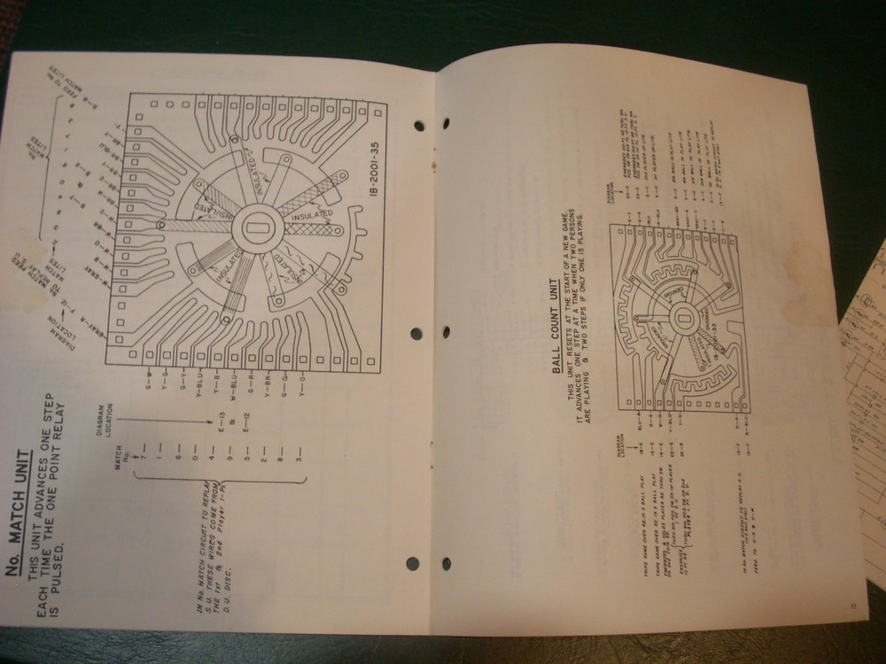 WILLIAMS BEAT TIME Pinball Game Schematic and manual