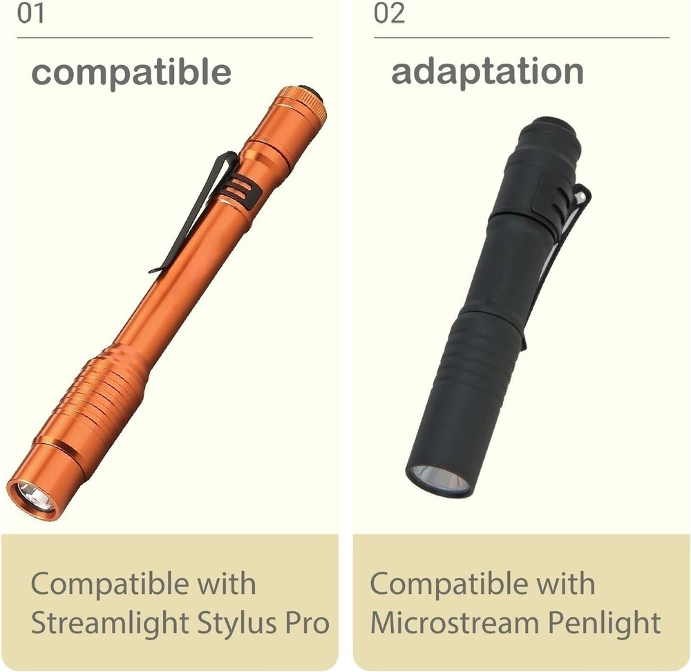 Flashlight Clips Replacement for Streamlight Stylus Pro and Microstream Penlight