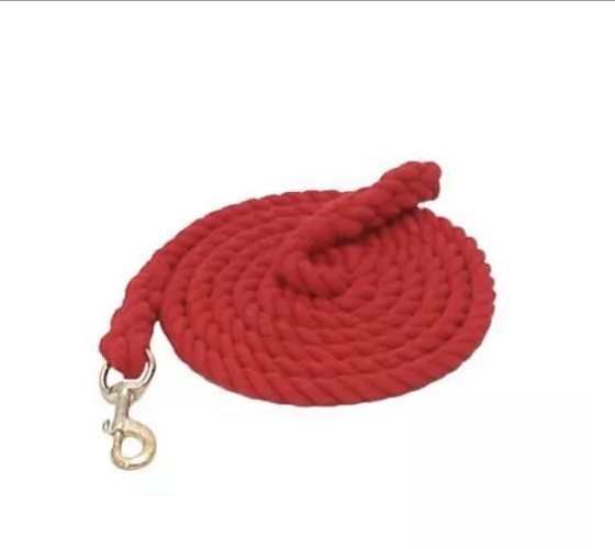 Gatsby Cotton 10 Ft Lead/Bolt Snap, Red
