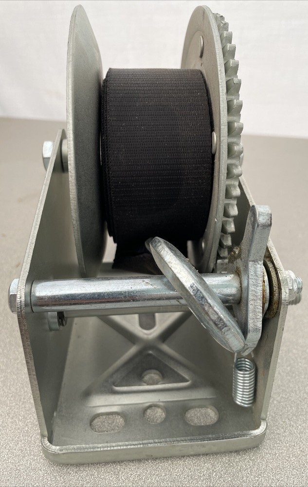 1,500 lbs. Hand Drum Winch w/20' Strap Included - Hand Crank Missing