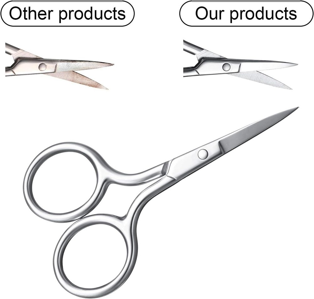 Small Brow Scissors - 1 Pack Little Sharp Precise Detail Snips for Cutting Nose